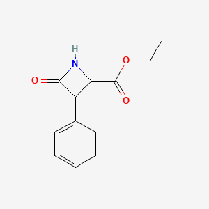 molecular formula C12H13NO3 B8585851 4-Carboethoxy3-phenylazetidin-2-one 