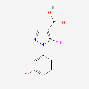 molecular formula C10H6FIN2O2 B8585889 5-iodo-1-(3-fluorophenyl)-1H-pyrazole-4-carboxylic acid 