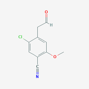 molecular formula C10H8ClNO2 B8585903 5-Chloro-2-methoxy-4-(2-oxoethyl)benzonitrile 