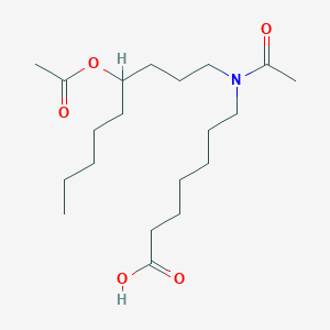 molecular formula C20H37NO5 B8585986 7-{Acetyl[4-(acetyloxy)nonyl]amino}heptanoic acid CAS No. 54460-28-5