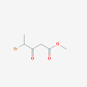molecular formula C6H9BrO3 B008586 4-溴-3-氧代戊酸甲酯 CAS No. 105983-77-5