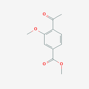 molecular formula C11H12O4 B8586021 Methyl 4-acetyl-3-methoxybenzoate 