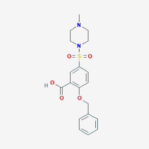 5-(4-methylpiperazin-1-yl)sulfonyl-2-phenylmethoxybenzoic acid