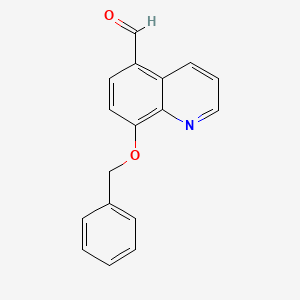 molecular formula C17H13NO2 B8586079 8-(Benzyloxy)quinoline-5-carbaldehyde 