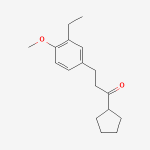 molecular formula C17H24O2 B8586134 1-Cyclopentyl-3-(3-ethyl-4-methoxy-phenyl)-propan-1-one 
