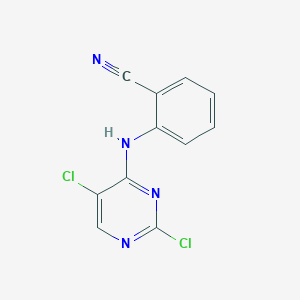 molecular formula C11H6Cl2N4 B8586141 2-(2,5-Dichloro-pyrimidin-4-ylamino)-benzonitrile 