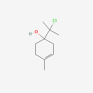 molecular formula C10H17ClO B8586160 3-Cyclohexen-1-ol, 1-(1-chloro-1-methylethyl)-4-methyl- CAS No. 87128-93-6