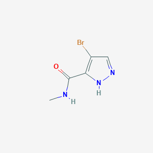 molecular formula C5H6BrN3O B8586205 4-bromo-N-methyl-1H-pyrazole-3-carboxamide 