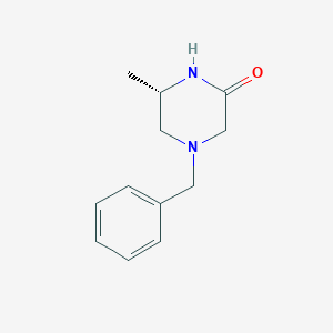 molecular formula C12H16N2O B8586237 (6S)-4-benzyl-6-methylpiperazin-2-one 