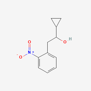 molecular formula C11H13NO3 B8586273 1-Cyclopropyl-2-(2-nitrophenyl)ethanol 