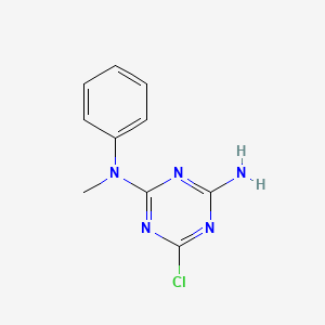 molecular formula C10H10ClN5 B8586281 6-chloro-N-methyl-N-phenyl-[1,3,5]triazine-2,4-diamine 
