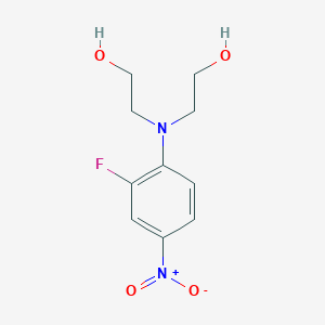 molecular formula C10H13FN2O4 B8586303 2,2'-[(2-Fluoro-4-nitrophenyl)imino]diethanol 