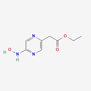 2-Pyrazineacetic acid, 5-(hydroxyamino)-, ethyl ester
