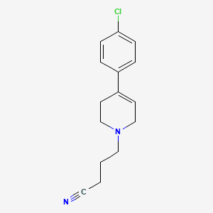 molecular formula C15H17ClN2 B8586321 4-[4-(4-Chlorophenyl)-3,6-dihydropyridin-1(2H)-yl]butanenitrile CAS No. 135964-59-9