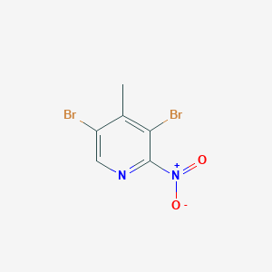 molecular formula C6H4Br2N2O2 B8586323 2-Nitro-3,5-dibromo-4-methylpyridine 