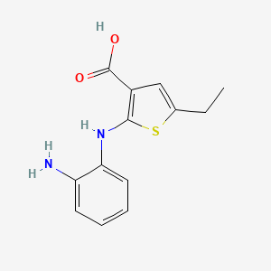 2-(2-Aminoanilino)-5-ethylthiophene-3-carboxylic acid