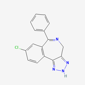 molecular formula C16H11ClN4 B8586473 1,2,3-Triazolo(4,5-d)(2)benzazepine, 2,4-dihydro-8-chloro-6-phenyl- CAS No. 78131-52-9
