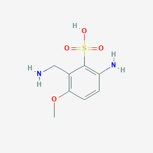6-Amino-2-(aminomethyl)-3-methoxybenzene-1-sulfonic acid