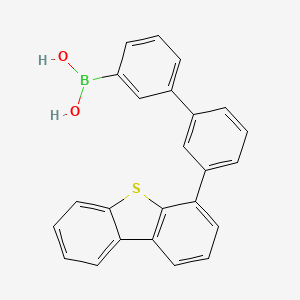 molecular formula C24H17BO2S B8586535 [3-(3-Dibenzothiophen-4-ylphenyl)phenyl]boronic acid 