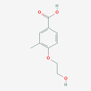 molecular formula C10H12O4 B8586572 4-(2-Hydroxyethoxy)-3-methyl-benzoic acid 