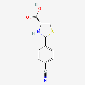 (4R)-2-(4-Cyanophenyl)thiazolidine-4-carboxylic acid