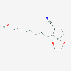 6-(7-Hydroxyheptyl)-1,4-dioxaspiro[4.4]nonane-7-carbonitrile