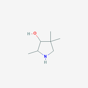 molecular formula C7H15NO B8586655 2,4,4-Trimethylpyrrolidin-3-OL 