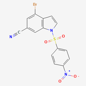 4-bromo-1-(4-nitrophenyl)sulfonylindole-6-carbonitrile