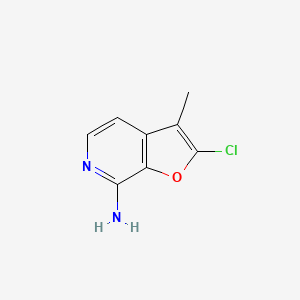 molecular formula C8H7ClN2O B8586767 2-Chloro-3-methylfuro[2,3-c]pyridin-7-amine 