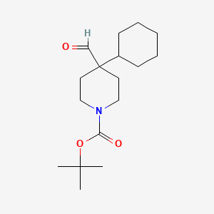 4-Cyclohexyl-4-formylpiperidine-1-carboxylic acid tert-butyl ester