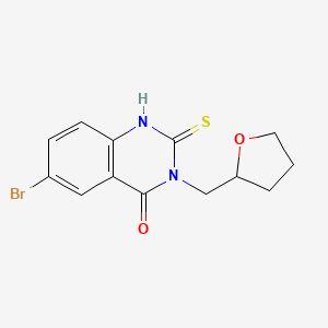 6-bromo-2,3-dihydro-3-[(tetrahydro-2-furanyl)methyl]-2-thioxo-4(1H)-quinazolinone