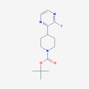 molecular formula C14H20FN3O2 B8586897 Tert-butyl 4-(3-fluoropyrazin-2-yl)piperidine-1-carboxylate 