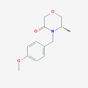 molecular formula C13H17NO3 B8586907 (5S)-4-[(4-methoxyphenyl)methyl]-5-methylmorpholin-3-one CAS No. 169297-84-1
