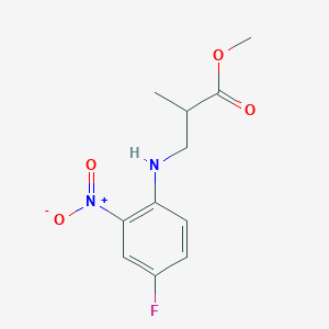 molecular formula C11H13FN2O4 B8586909 Methyl 3-(4-fluoro-2-nitrophenylamino)-2-methylpropanoate 