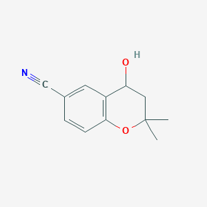 molecular formula C12H13NO2 B8586931 6-cyano-3,4-dihydro-2,2-dimethyl-2H-1-benzopyran-4-ol 