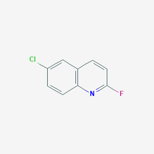 molecular formula C9H5ClFN B8587015 6-Chloro-2-fluoroquinoline 