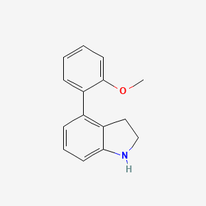 molecular formula C15H15NO B8587025 1h-Indole,2,3-dihydro-4-(2-methoxyphenyl)- 