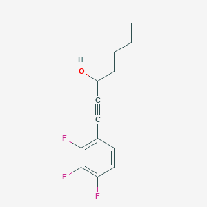 1-(2,3,4-Trifluorophenyl)hept-1-YN-3-OL