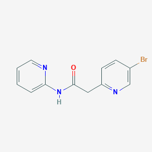 molecular formula C12H10BrN3O B8587066 2-(5-Bromopyrid-2-yl)-N-pyrid-2-ylacetamide 