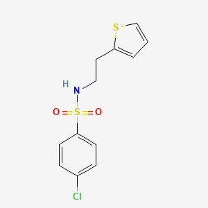 molecular formula C12H12ClNO2S2 B8587075 2-(2-(p-Chlorobenzenesulphonylamino)ethyl)thiophene 