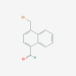 molecular formula C12H9BrO B8587096 4-(Bromomethyl)-1-naphthaldehyde 