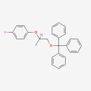 molecular formula C28H25IO2 B8587115 ((2-(4-Iodophenoxy)propoxy)methanetriyl)tribenzene 