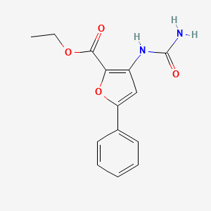 Ethyl 5-phenyl-3-ureidofuran-2-carboxylate
