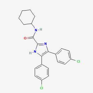 B8587132 4,5-bis(4-chlorophenyl)-N-cyclohexyl-1H-imidazole-2-carboxamide CAS No. 116238-44-9