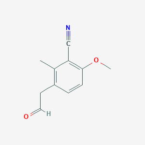 6-Methoxy-2-methyl-3-(2-oxoethyl)benzonitrile