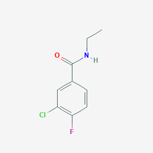 molecular formula C9H9ClFNO B8587193 3-chloro-4-fluoro-N-ethylbenzamide 