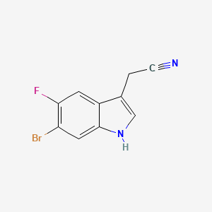 molecular formula C10H6BrFN2 B8587198 (6-Bromo-5-fluoro-1H-indol-3-yl)-acetonitrile 