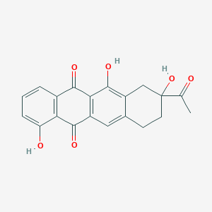 molecular formula C20H16O6 B8587213 8-Acetyl-1,6,8-trihydroxy-7,8,9,10-tetrahydrotetracene-5,12-dione CAS No. 92237-35-9