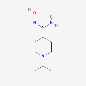 molecular formula C9H19N3O B8587227 1-isopropyl-N-hydroxypiperidine-4-carboxamidine 