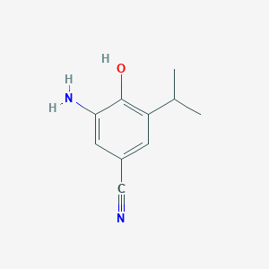 molecular formula C10H12N2O B8587292 3-Amino-4-hydroxy-5-isopropylbenzonitrile 